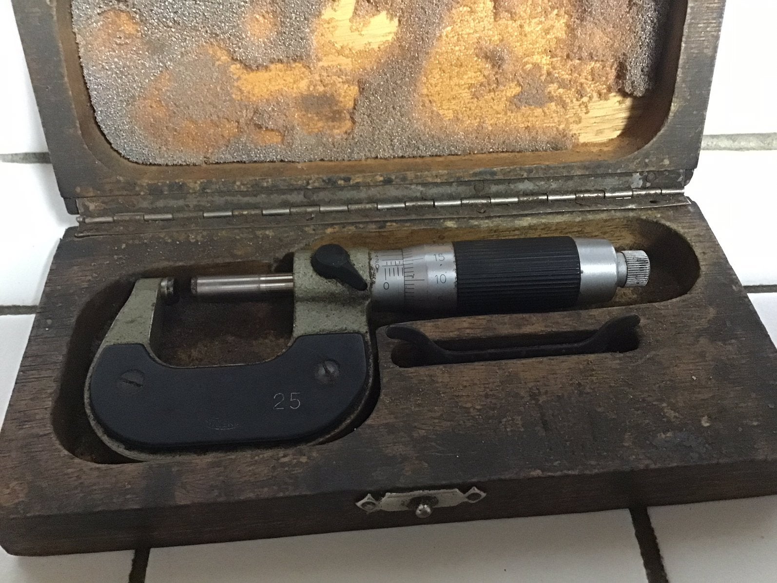 Vintage micrometer schroefmaat Etalon, Ophalen of Verzenden