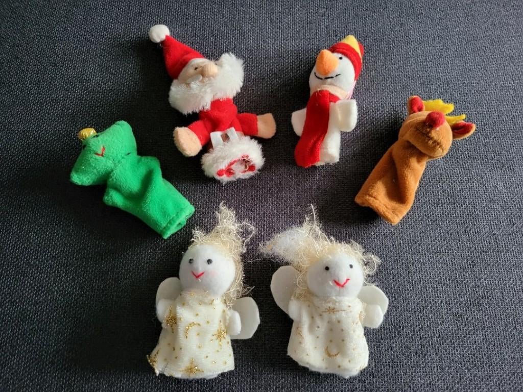 6 nieuwe stoffen kerstfiguren, Diversen, Kerst, Ophalen of Verzenden, Nieuw