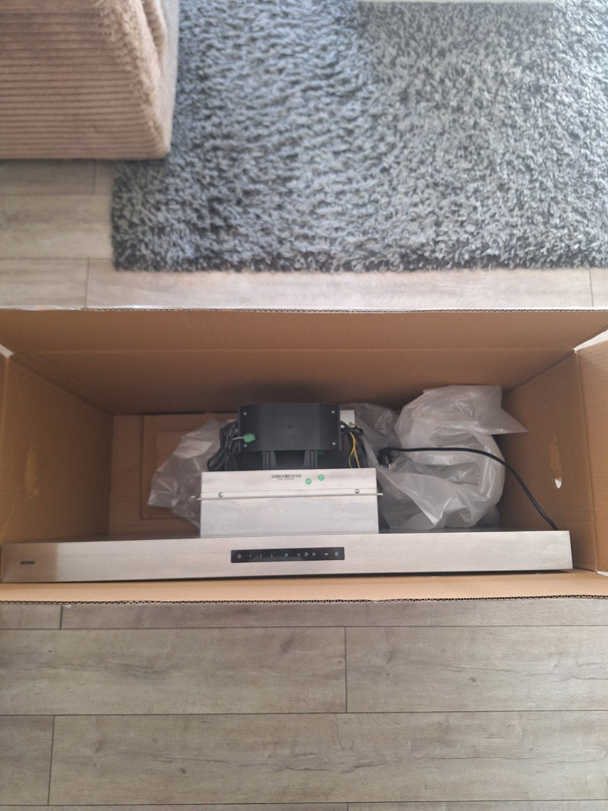 ATAG WS9011EVM Wandschouwkap 90cm - Zo goed als nieuw in doo, Ophalen, Zo goed als nieuw, 600 tot 800 m³ per uur, Wandschouwkap