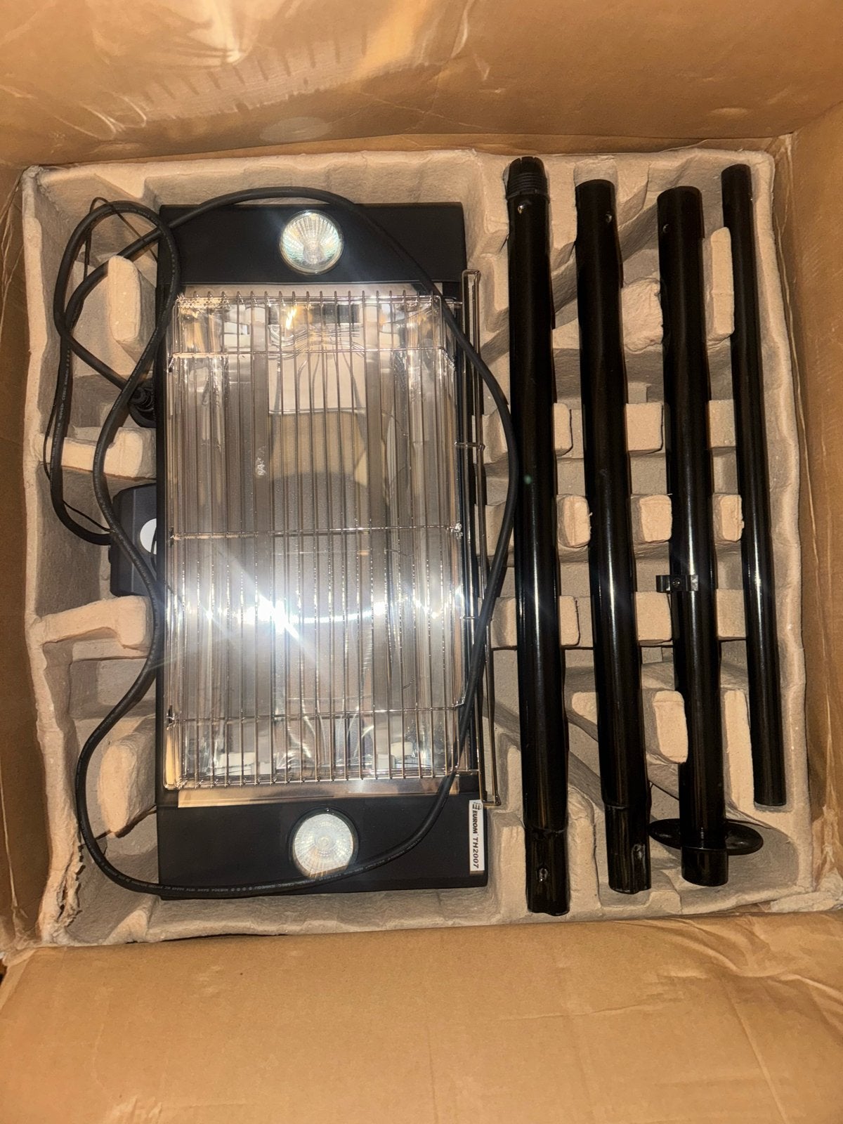 Eurom TH2000 Terrasverwarmer - Elektrisch, 2000W, Ophalen of Verzenden, Zo goed als nieuw, Elektrisch, Vloer