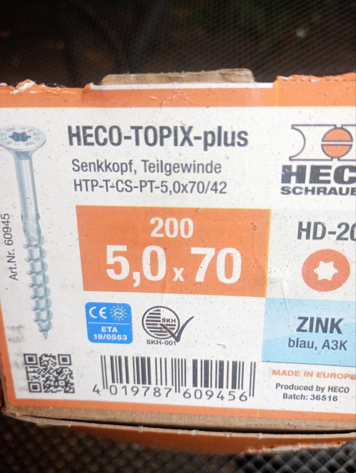 Diverse HECO-TOPIX-plus schroeven, Doe-het-zelf en Verbouw, IJzerwaren en Bevestigingsmiddelen, Ophalen, Nieuw, 100 tot 250 mm