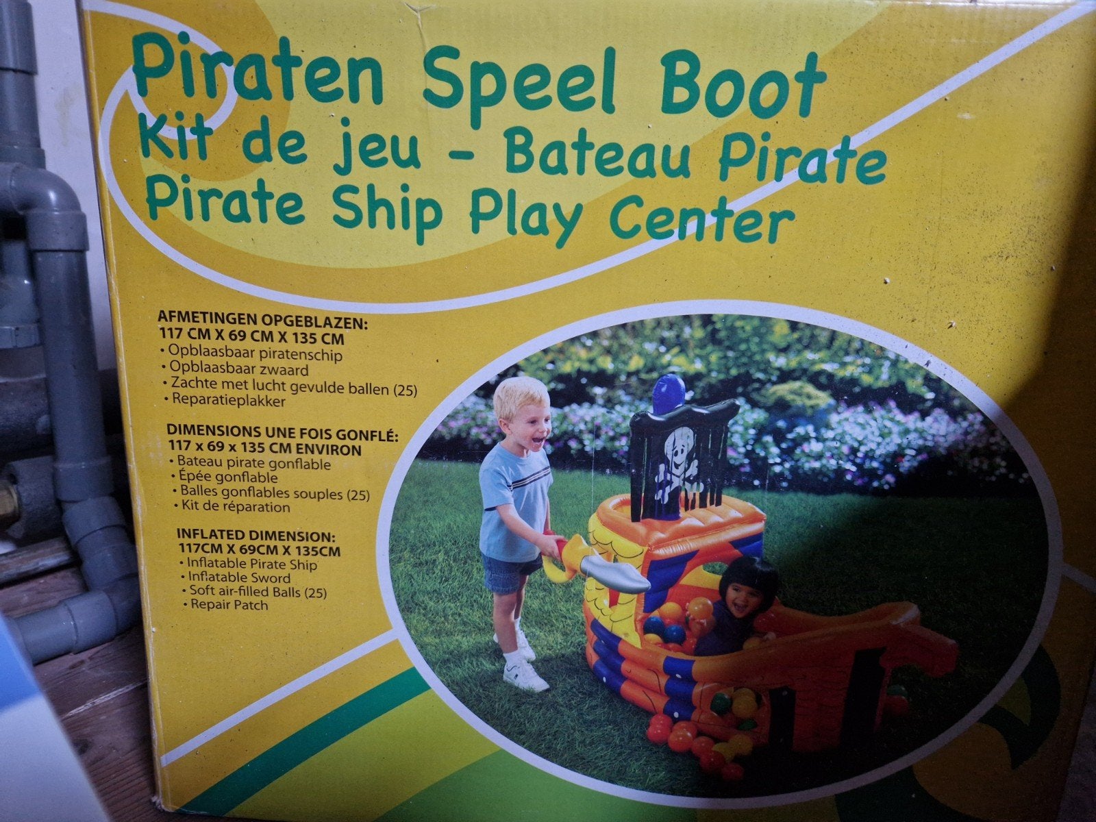 Gratis Opblaasbaar Piraten Speel Boot - Zonder Ballen, Ophalen, Nieuw