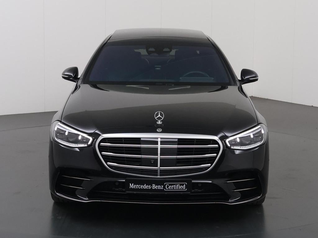 Mercedes-Benz S-klasse 580 e 4MATIC Lang AMG Line | Entertai, Auto's, Mercedes-Benz, Gebruikt, 510 pk, 4 stoelen, Zwart