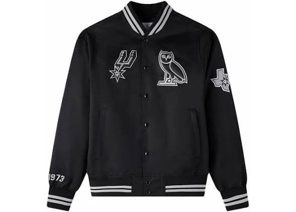 OVO x NBA Spurs Varsity Jacket Maat S, Ophalen of Verzenden, Zo goed als nieuw, Maat 46 (S) of kleiner, Zwart