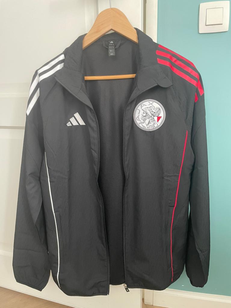 Adidas Ajax presentatie trainingsjack 2025/2026, Zwart, Ophalen of Verzenden, Zo goed als nieuw, Voetbal