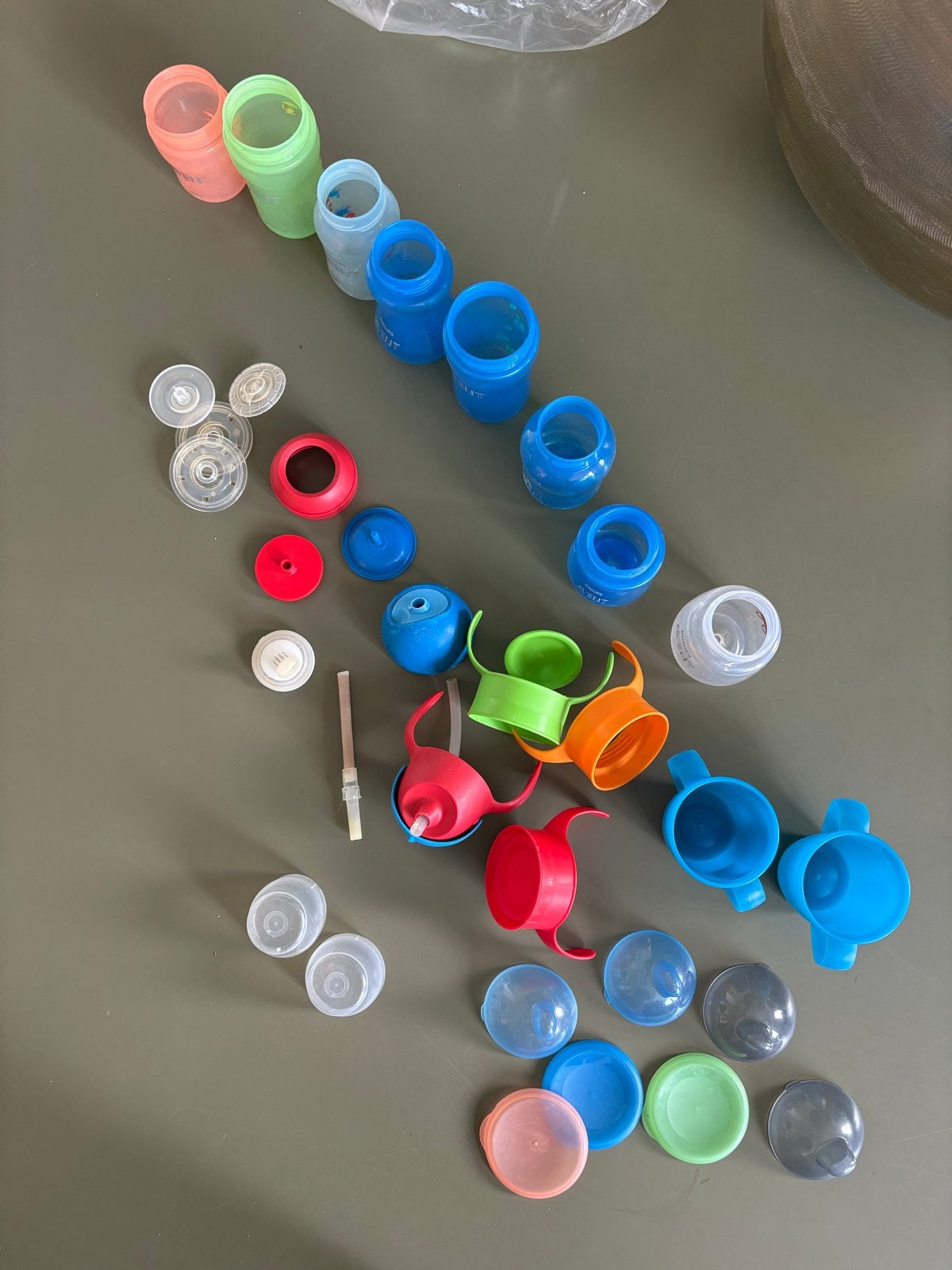 Babyflessen met rietjes en handvaten - Diverse merken, Ophalen, Gebruikt