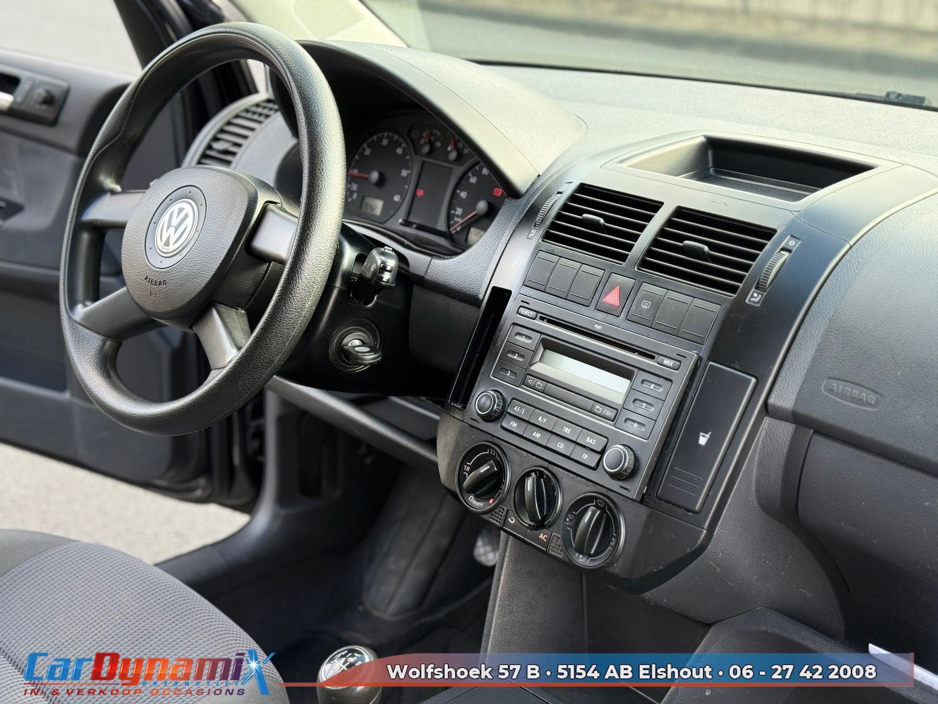 Volkswagen Polo 1.2-12V Comfortline | Airco | Nwe Motor | Cr, 1198 cc, Zwart, Origineel Nederlands, Bedrijf