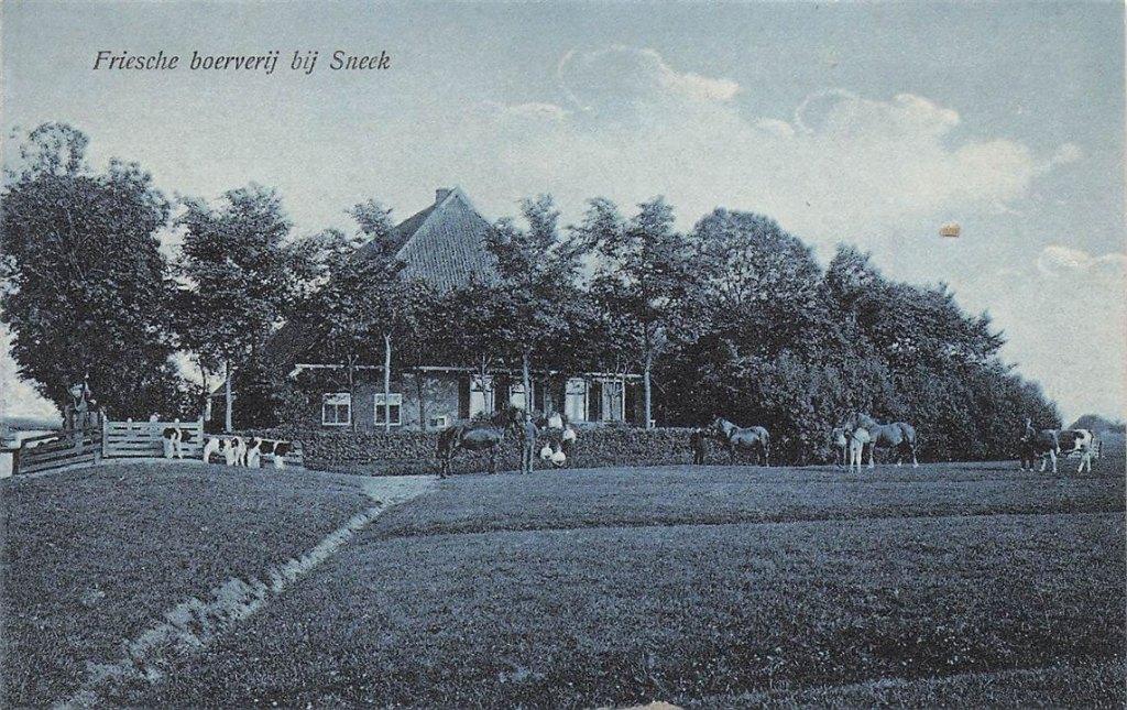 703-360-035 Friesche Boerderij bij Sneek, Verzenden, Voor 1920, Friesland