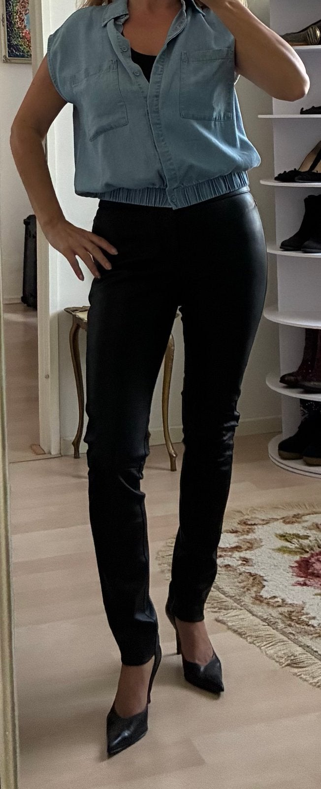 Goosecraft leren broek zwart maat M nieuw, Ophalen of Verzenden, Nieuw, Maat 38/40 (M), Zwart