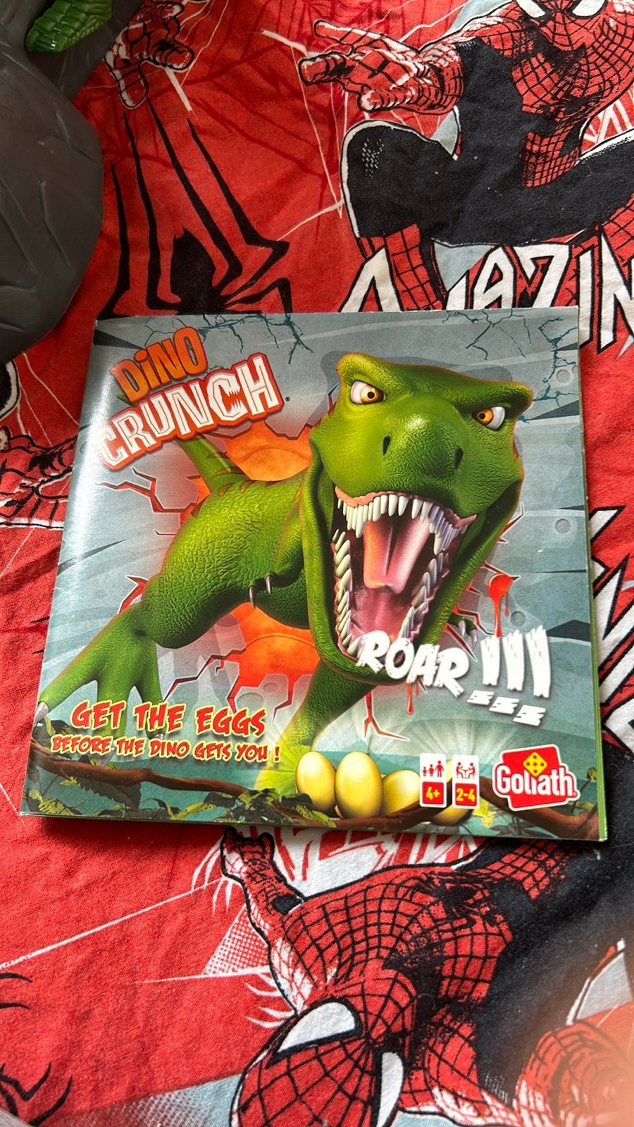 Dino Crunch Spel van Goliath - Red de eieren!, Ophalen of Verzenden, Zo goed als nieuw, Jongen of Meisje