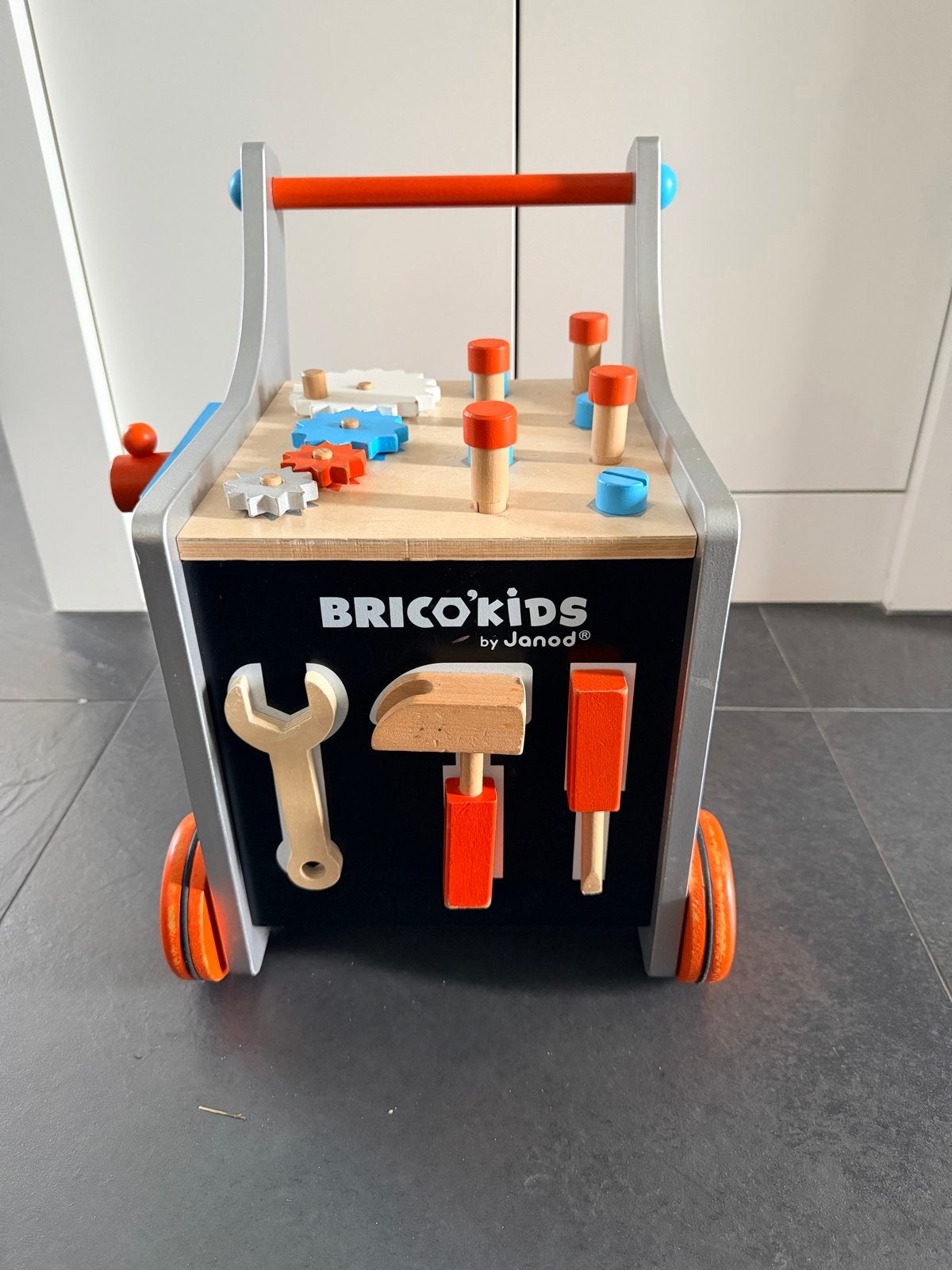 Janod Brico'Kids Houten Loopwagen Werkbank, Ophalen, Gebruikt, Jongen of Meisje