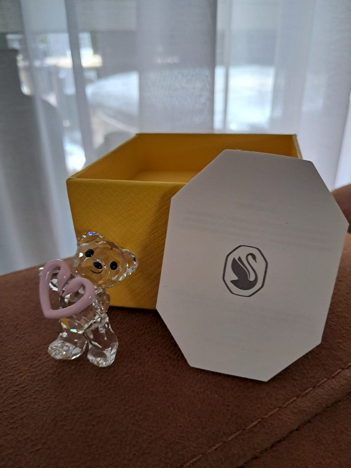 Swarovski Krisbeer met roze hartje - Zo goed als nieuw, Ophalen of Verzenden