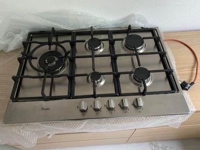 Whirlpool AKR3291/IX Gaskookplaat - 5 Branders, RVS, Witgoed en Apparatuur, 60 cm of meer, Nieuw, Ophalen of Verzenden, Inbouw