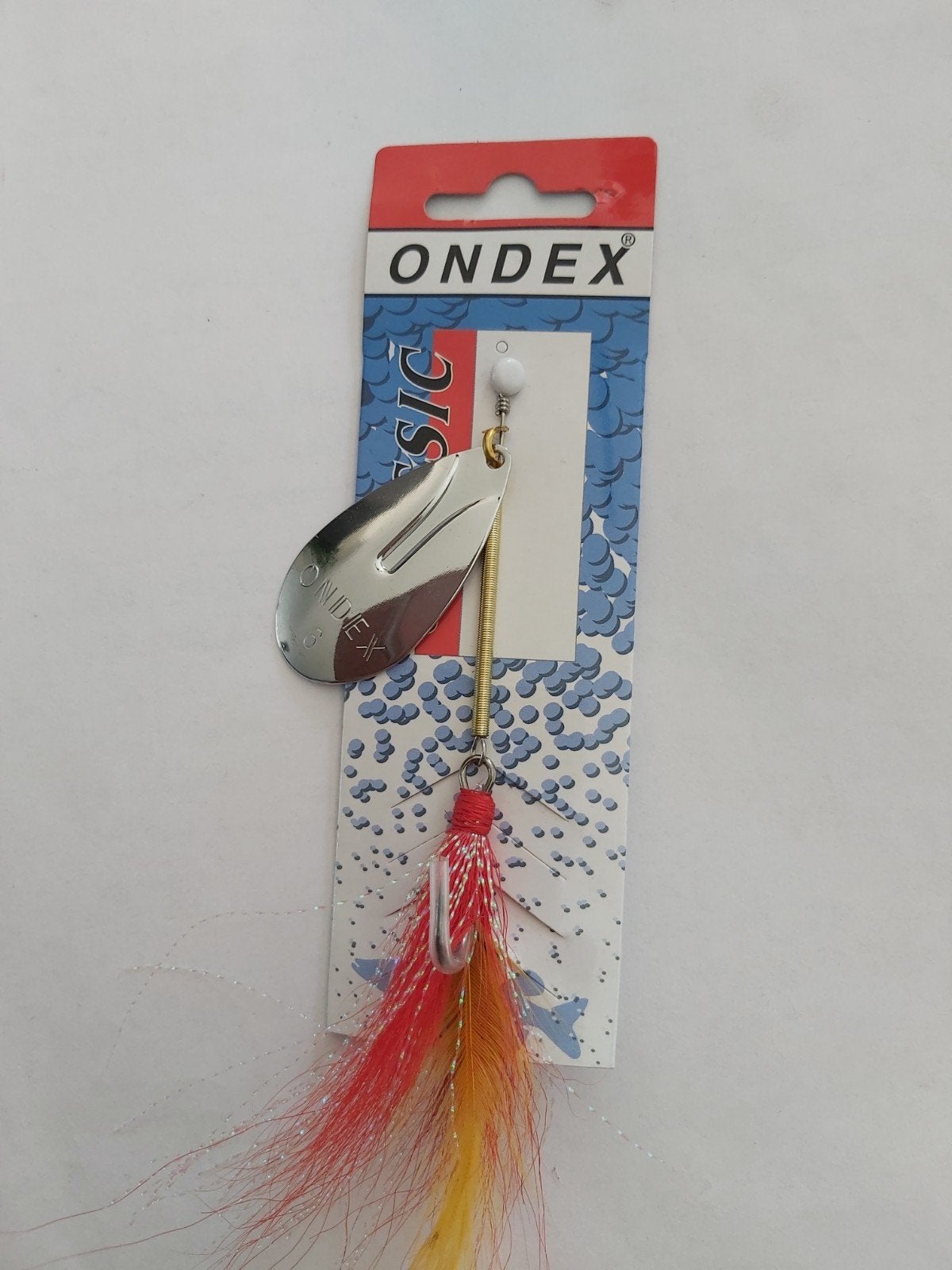 Ondex Classic Spinner met veren size 6, Ophalen of Verzenden, Nieuw, Kunstaas
