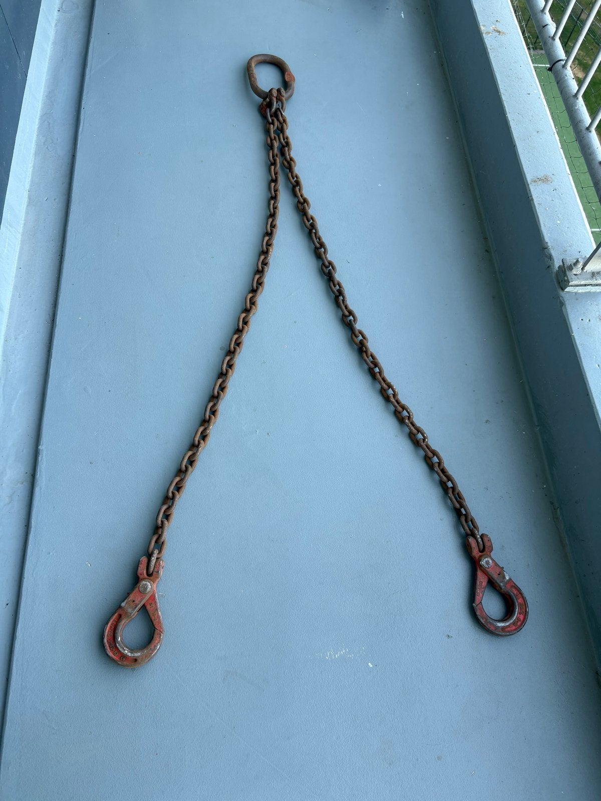Robuuste hijsketting met twee haken, Ophalen of Verzenden, Gebruikt, Handmatig