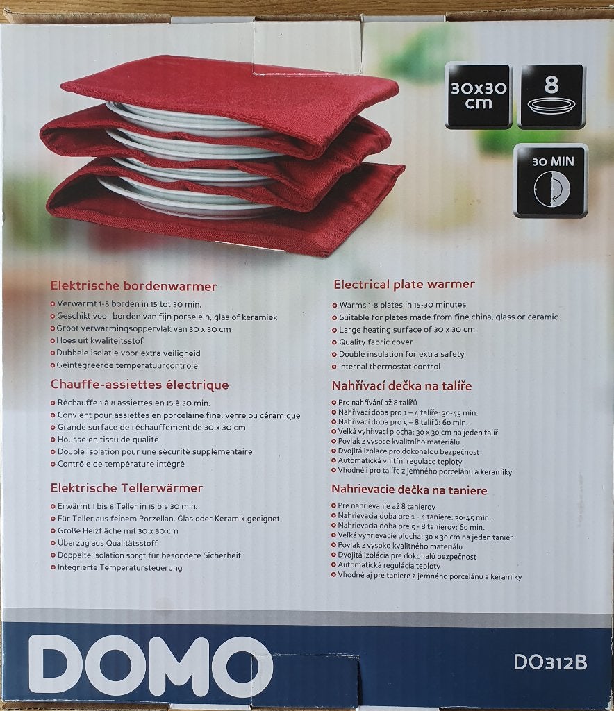 Domo bordenwarmer, Overige typen, Kunststof, Ophalen of Verzenden, Zo goed als nieuw