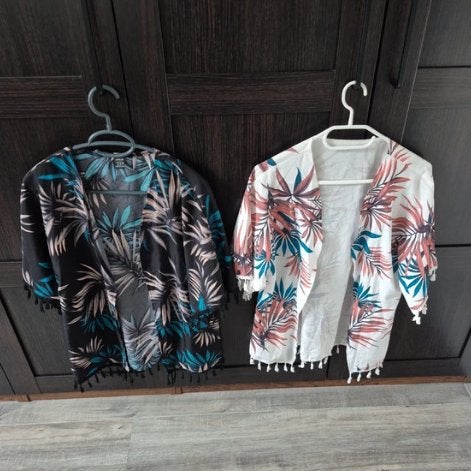 Zomerse Kimono's met Tropische Print en Kwastjes - Set van 2, Kleding | Dames, Overige typen, Meerkleurig, Ophalen of Verzenden