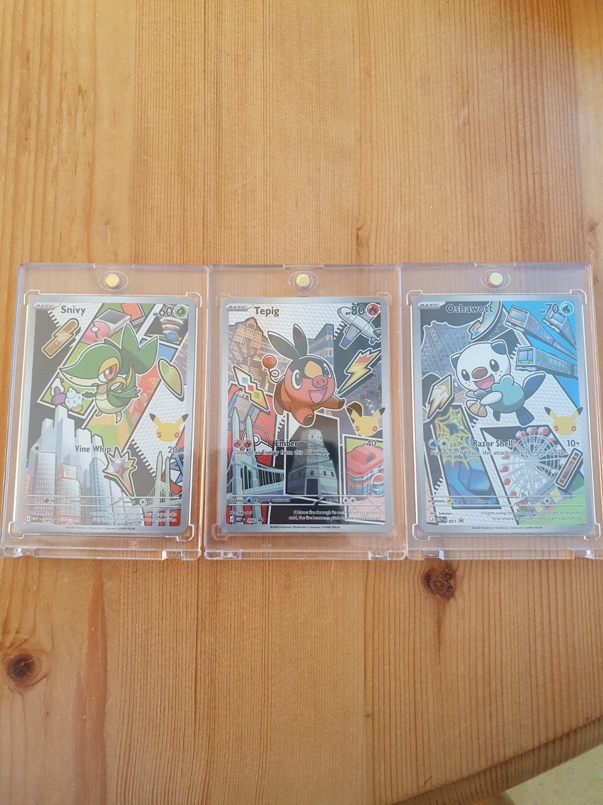 Pokémon Gen 5 Starter Trio: Snivy, Tepig, Oshawott kaarten, Ophalen of Verzenden, Nieuw, Meerdere kaarten, Foil
