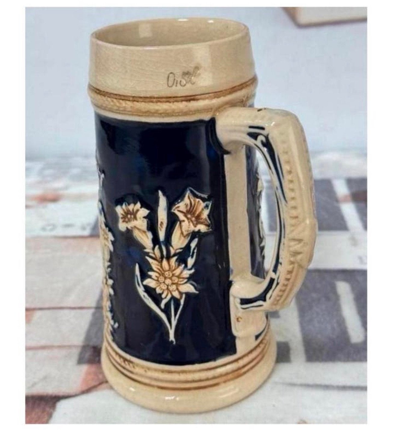 Royal Palm Antiques Vintage German Stoneware Bierpul duits, Ophalen of Verzenden, Zo goed als nieuw, Pul(len), Overige merken