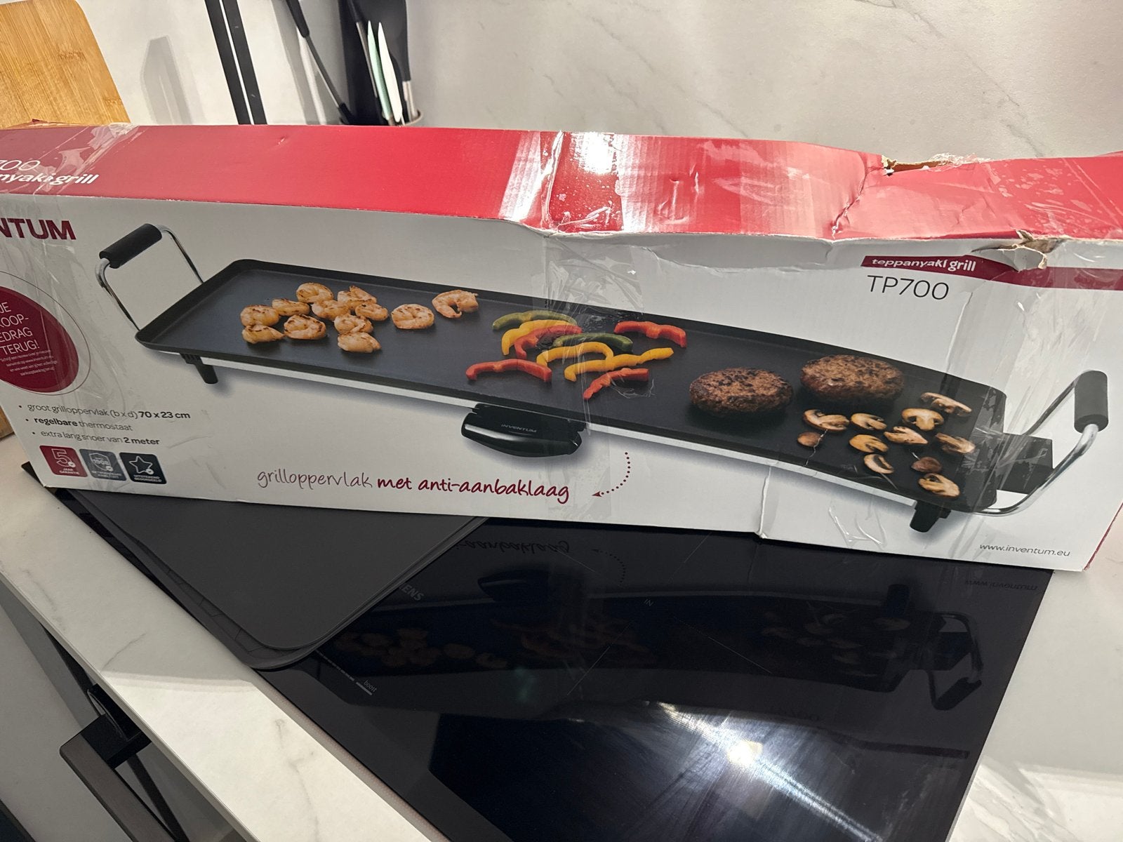 Nieuwe Inventum Teppanyaki Grill TP700 - Ongebruikt in doos, Ophalen, Nieuw, Tafelgrill