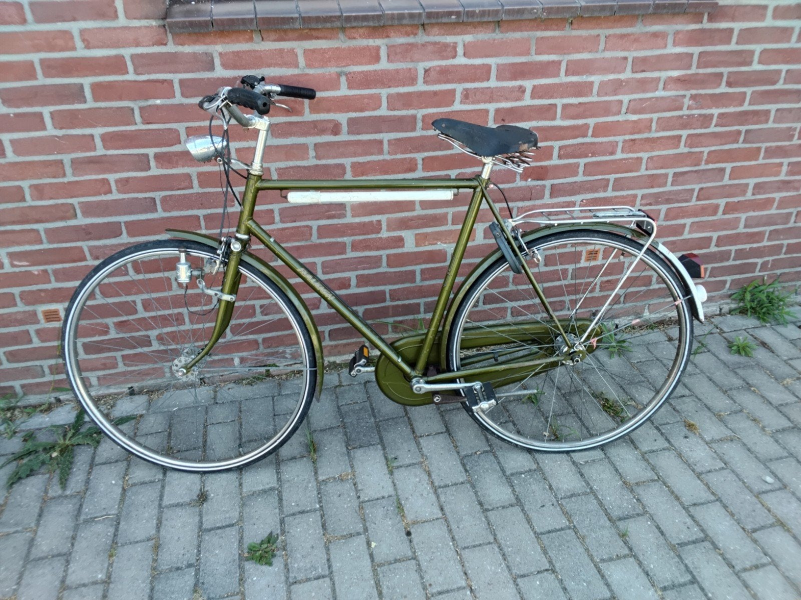 Oude Engelse Raleigh fiets in originele staat, Fietsen en Brommers, Ophalen, Velgrem, Raleigh, Jaren '50