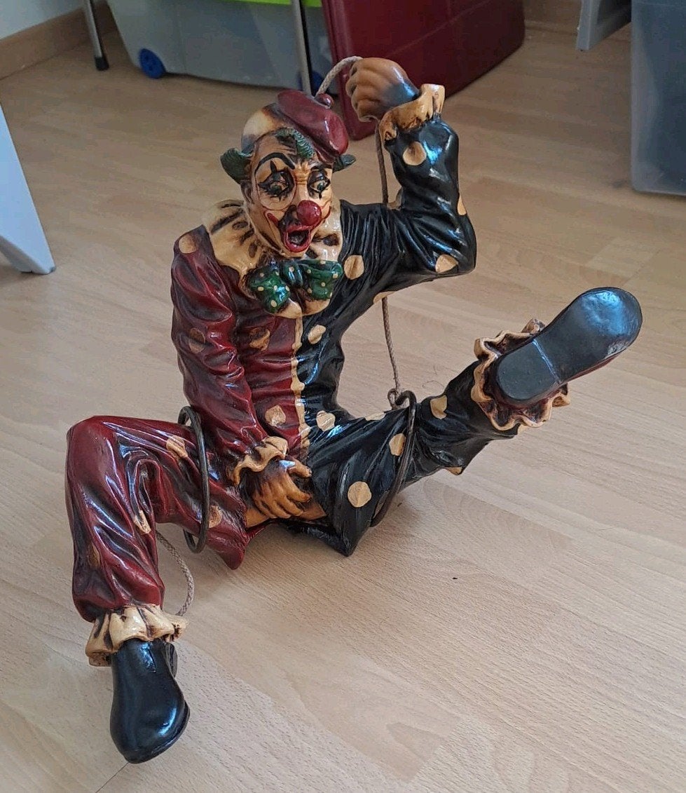 hangende clown, Verzamelen, Poppen, Ophalen, Zo goed als nieuw, Pop