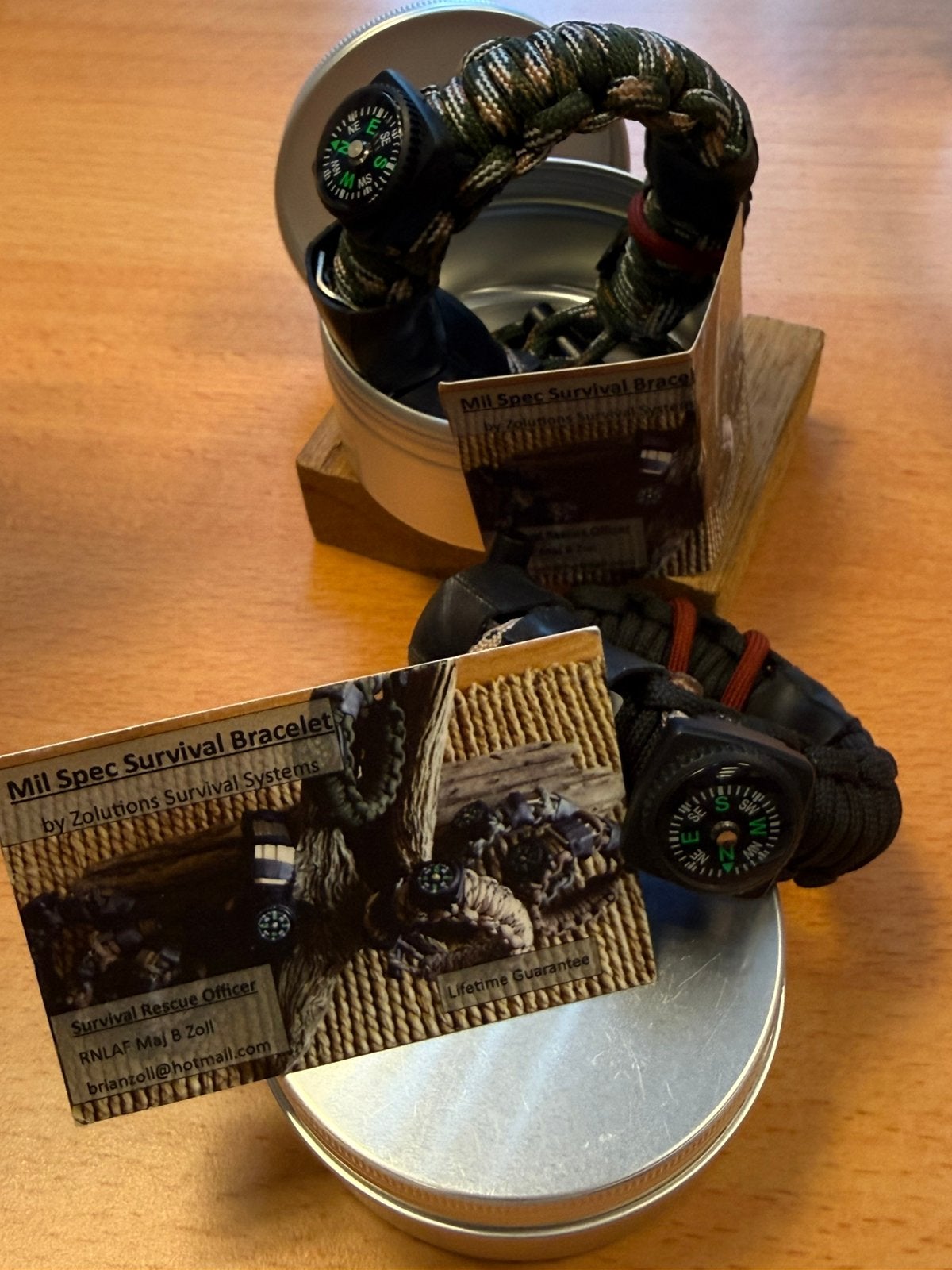 Mil Spec Paracord Survival Armband met Kompas, Verzenden, Nieuw, Zwart, Overige materialen