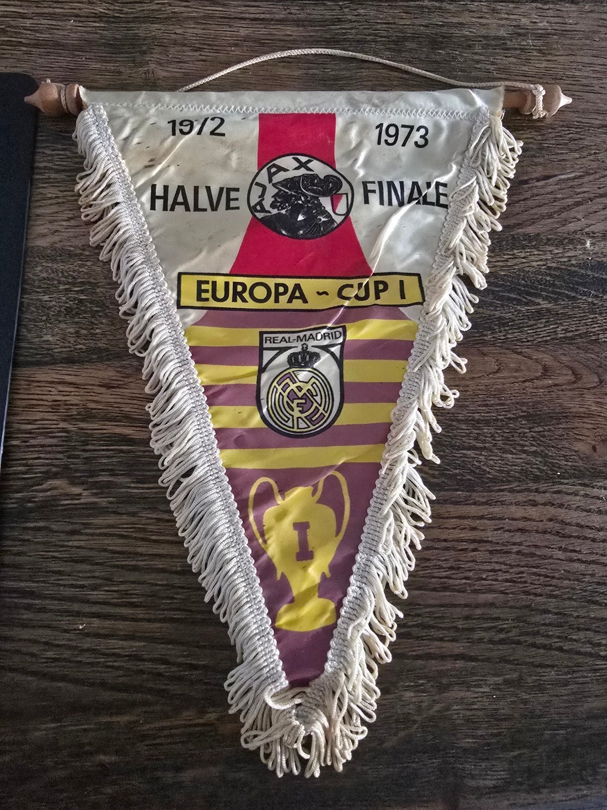 Vintage Ajax Europa Cup I Halve Finale Vaantje 1972-1973, Verzamelen, Ophalen of Verzenden, Gebruikt, Ajax