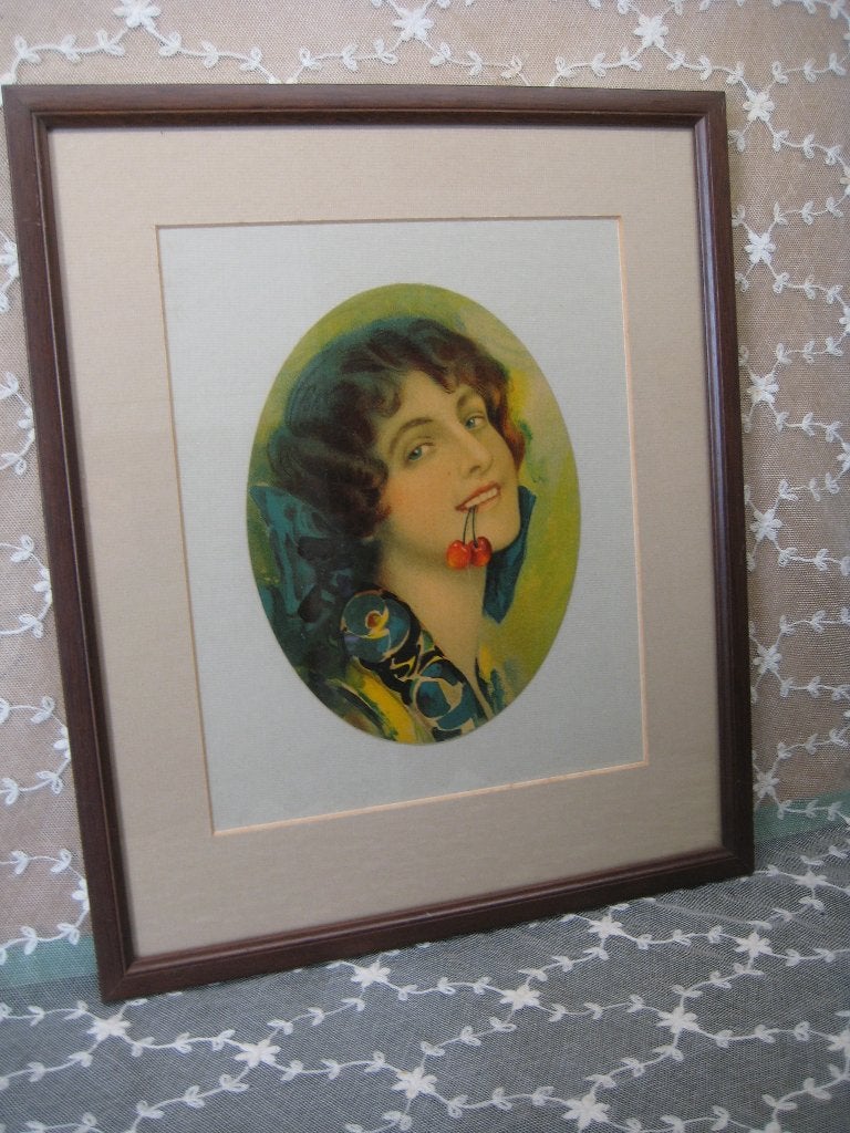 VROUW MET KERSEN, Ophalen of Verzenden