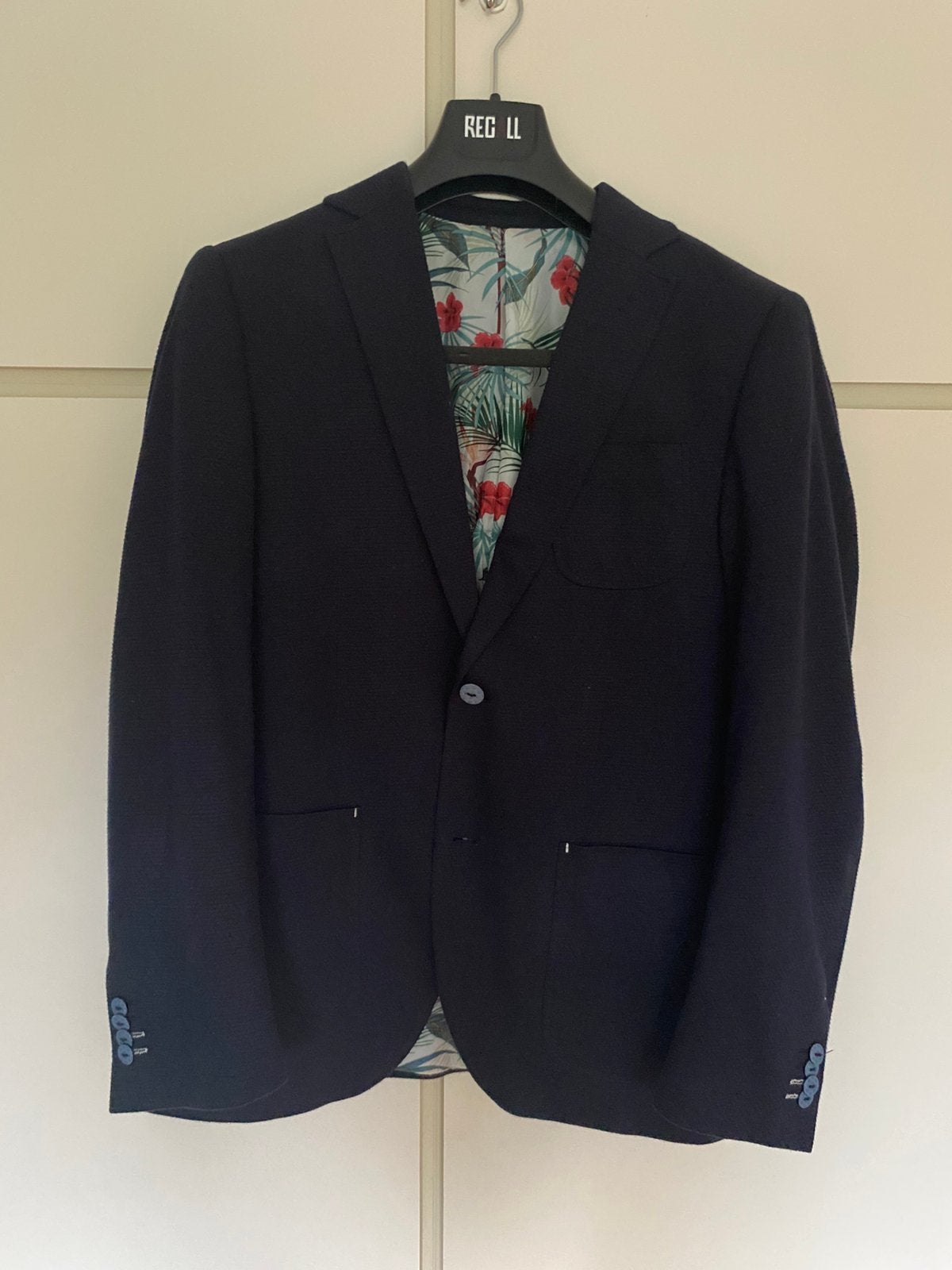 Blauw jasje Mt 48 Mr Jacket, Ophalen of Verzenden, Gedragen, Maat 48/50 (M), Blauw