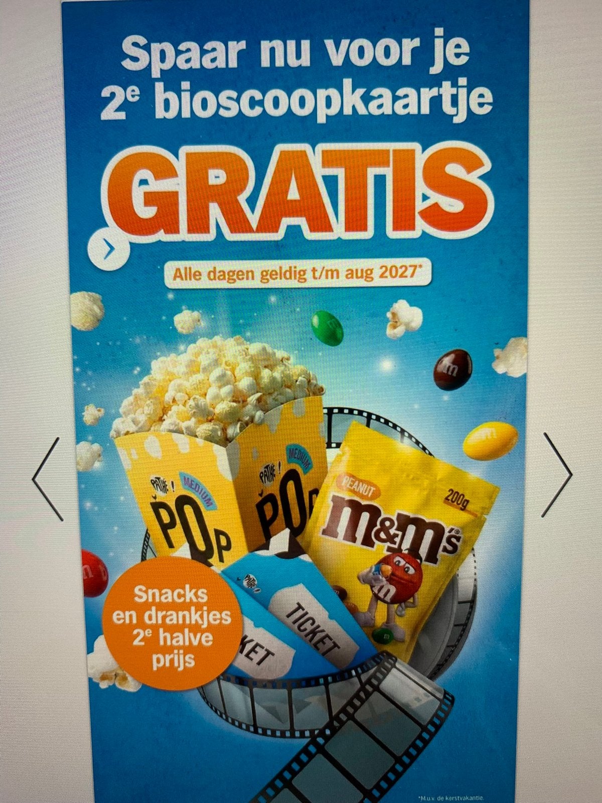 5 volle kaarten AH bioscoopkaartjes 2de kaartje gratis, Albert Heijn, Ophalen