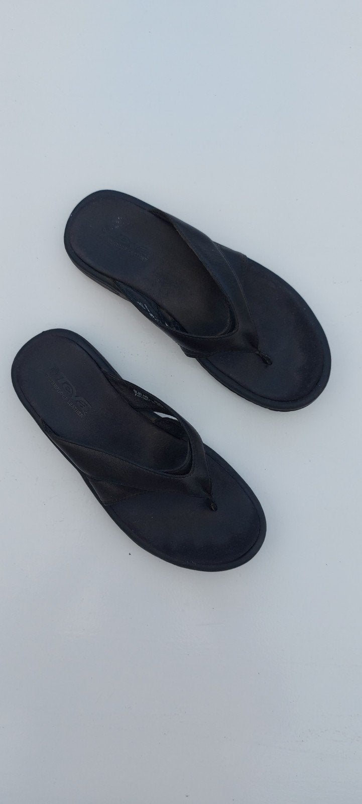 Waterproof Leren Teva Slippers Maat 37 Zwart, Ophalen of Verzenden, Gedragen, Zwart