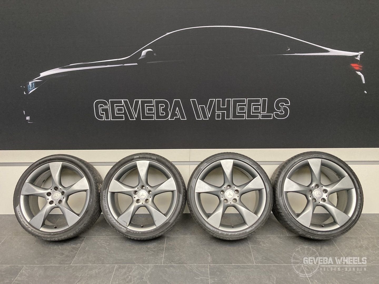 19” originele Mercedes-Benz CLS W218 velgen + banden 5x112, 19 inch, Gebruikt, 255 mm, -
