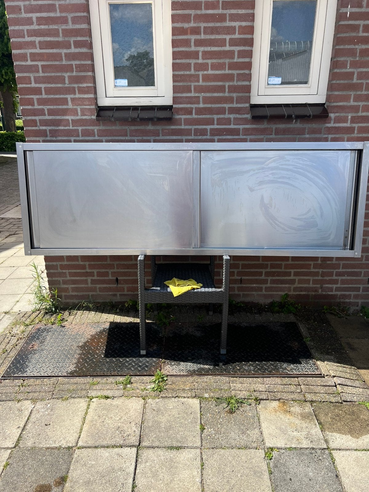 Rvs wand kast, Tuin en Terras, Overkappingen, Ophalen, Zo goed als nieuw