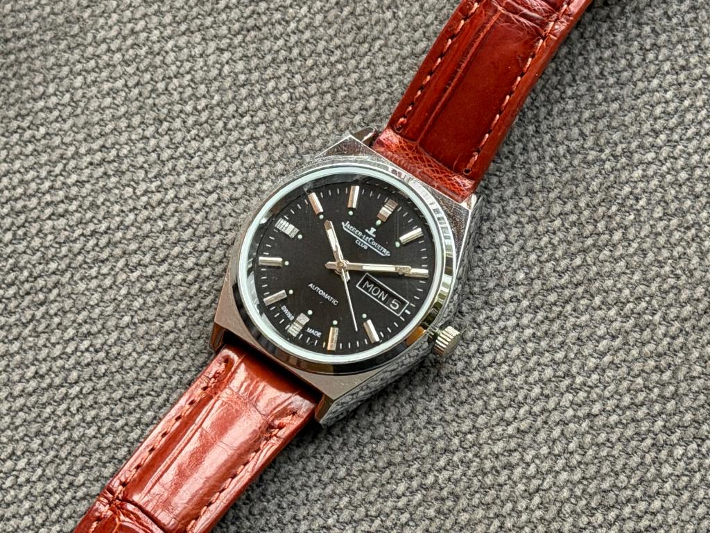 Vintage Jaeger LeCoultre Club Automatic, Overige merken, Staal, Polshorloge, Ophalen of Verzenden