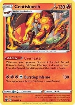 Battle Styles,  Centiskorch [rare] 30/163, Verzenden, Nieuw, Losse kaart