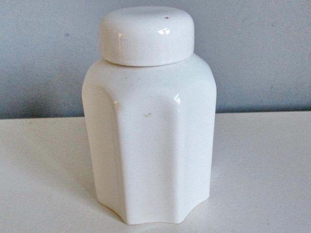 Voorraad pot potje Plazuid Gouda roomwit met deksel, Antiek en Kunst, Antiek | Keramiek en Aardewerk, Ophalen of Verzenden