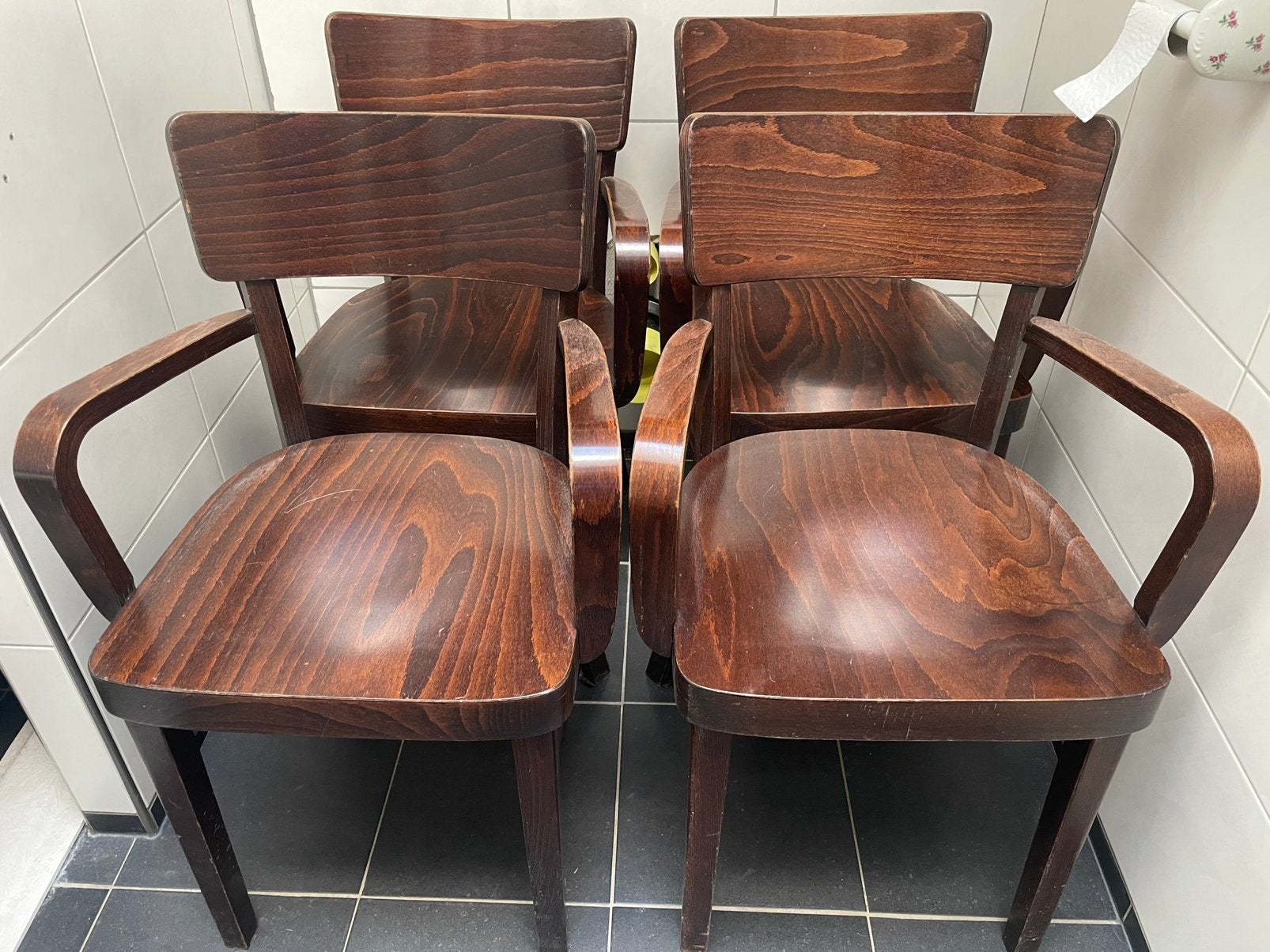 Houten stoelen met armleuningen, Antiek en Kunst, Ophalen