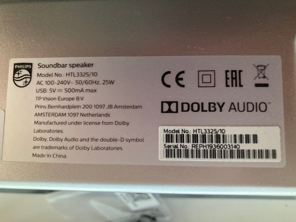 Soundbar, Ophalen, Zo goed als nieuw