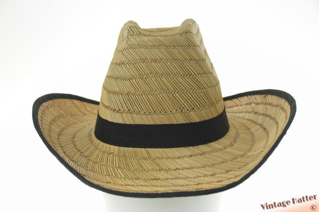 Cowboy Western strohoed 57/58 zwart lint Nieuw unisex, 56 of 57 cm (M, 7 of 7⅛ inch), Nieuw, Ophalen of Verzenden, Hoed