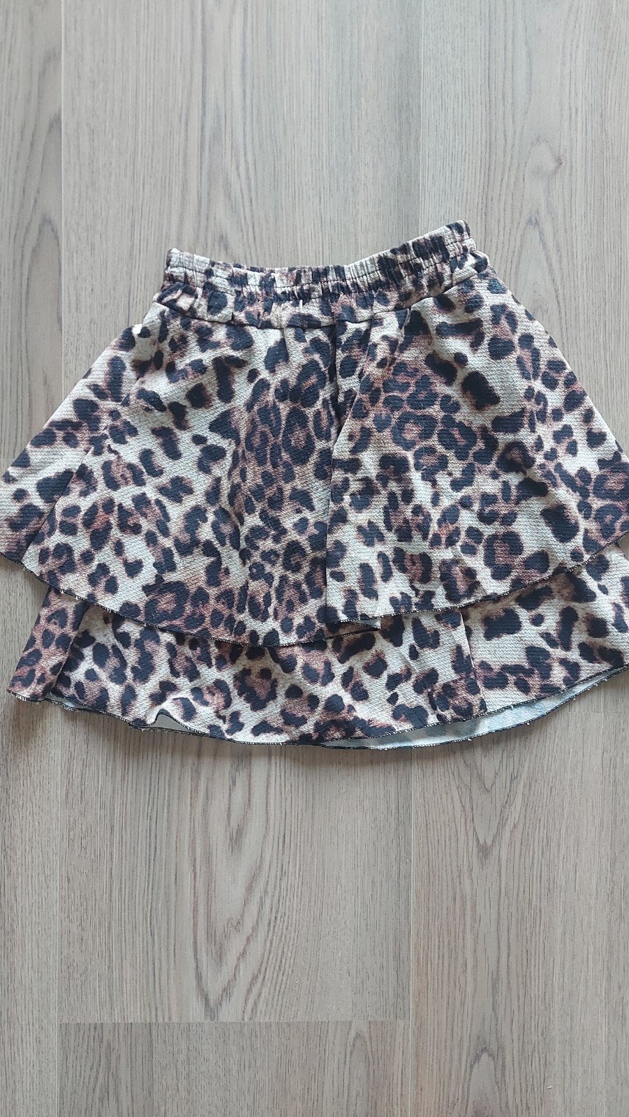 Leuke set: T-shirt 'Wild' en luipaardprint rokje maat 146-15, Gebruikt, Meisje, Kids, Ophalen of Verzenden