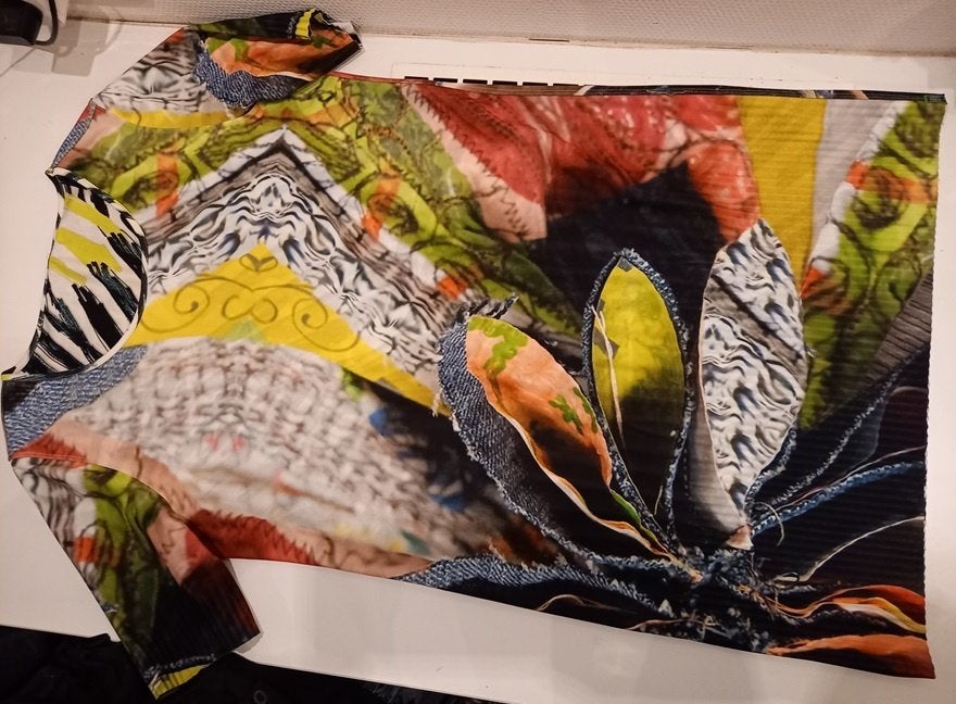LIZZY & COCO 2 zijdige jurk, kleur + lime & wit, maat 42-44, Overige kleuren, Verzenden, Maat 42/44 (L), Knielengte