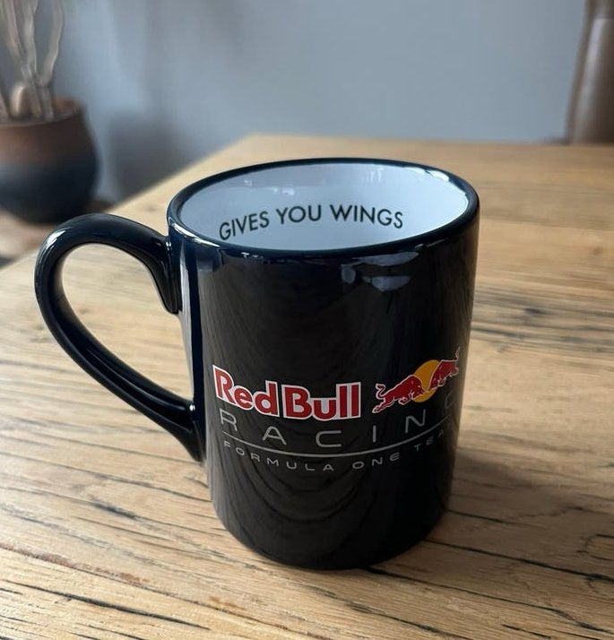Mooie donkerblauwe mok beker redbull racing max verstapppen, Ophalen of Verzenden, Gebruikt, Formule 1
