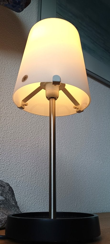 Tafellamp Basisk( b0404) ,ontwerp. Wiebke Braasch voor Ikea, Glas, Gebruikt, Ophalen of Verzenden, Minder dan 50 cm