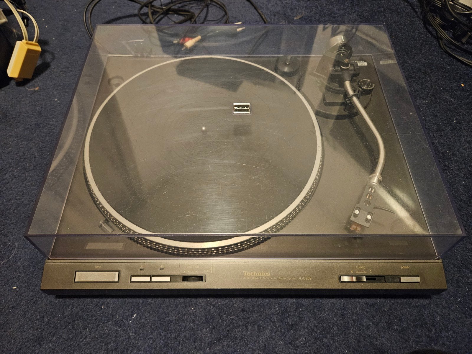 Technics SL-D202 Direct Drive Platenspeler met S-arm, Ophalen of Verzenden, Gebruikt, Platenspeler, Technics