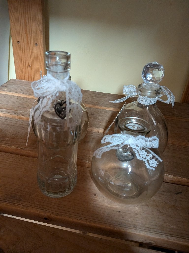 vaasjes 3 foto's, Ophalen of Verzenden, Zo goed als nieuw, Transparant, Glas