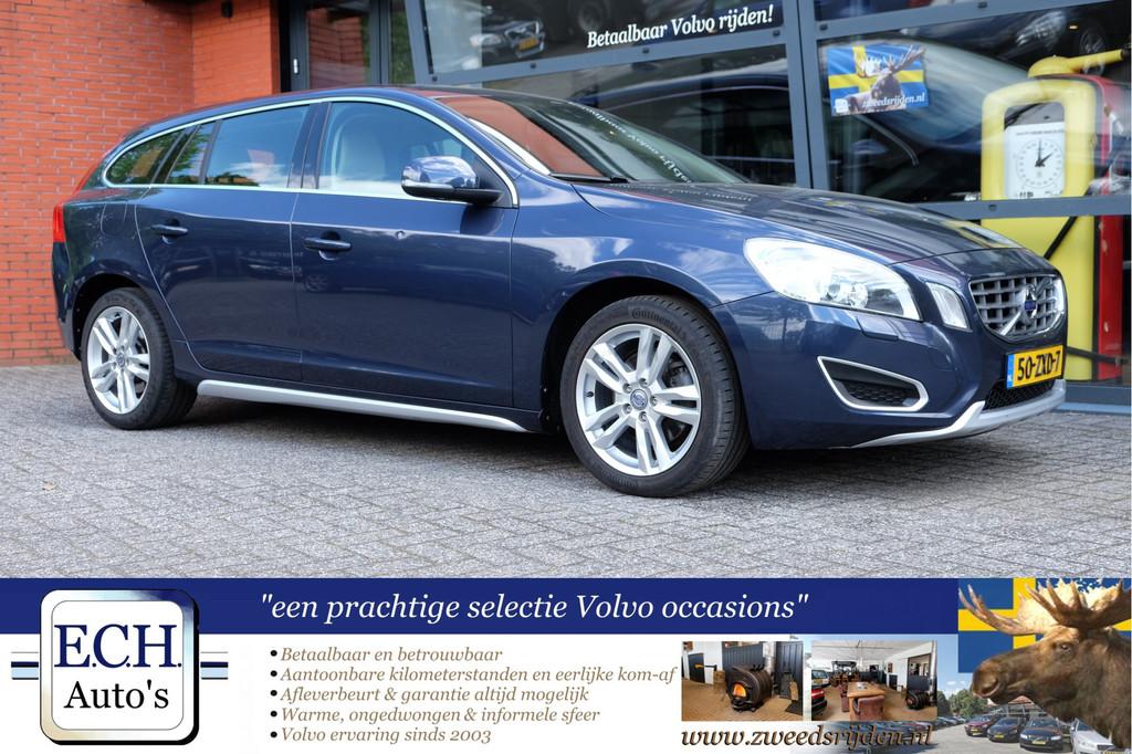 Volvo V60 2.0 D4 163 pk Aut. 5-cilinder, Leer, Xenon, Trekha, Euro 5, Gebruikt, Blauw, 163 pk