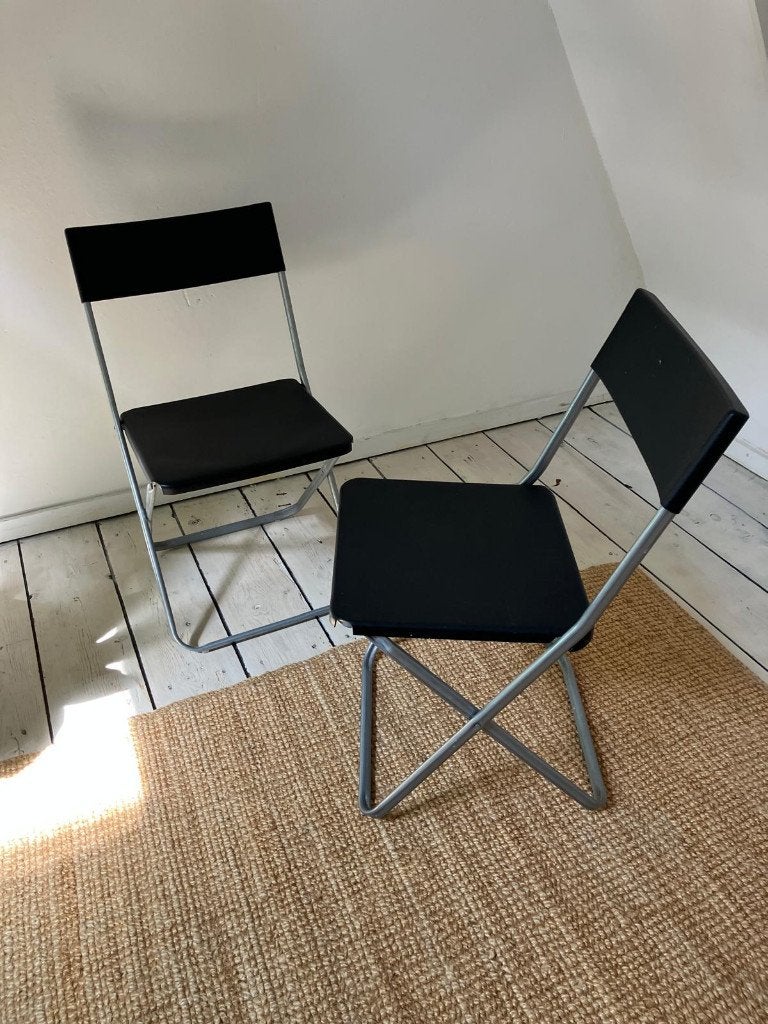 Klapstoel IKEA 2 stuks, Ophalen, Twee, Zwart, Zo goed als nieuw
