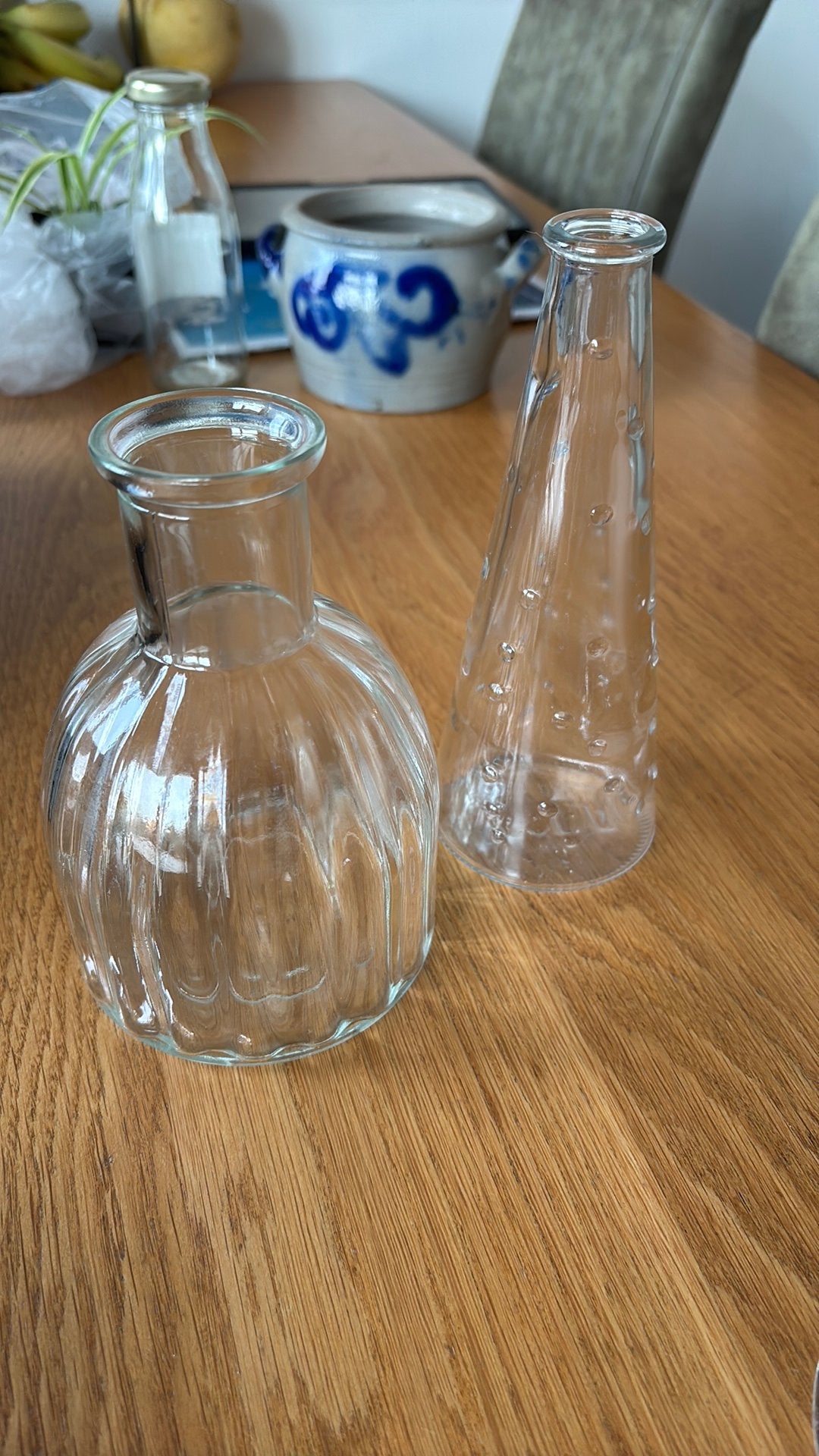 2 gratis vaasjes, Ophalen, Zo goed als nieuw, Transparant, Glas