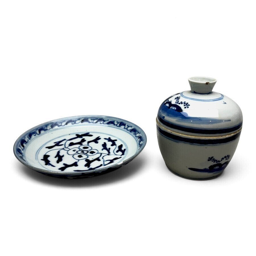 Lot 19e eeuws Chinees porselein (5x), Antiek en Kunst, Ophalen of Verzenden